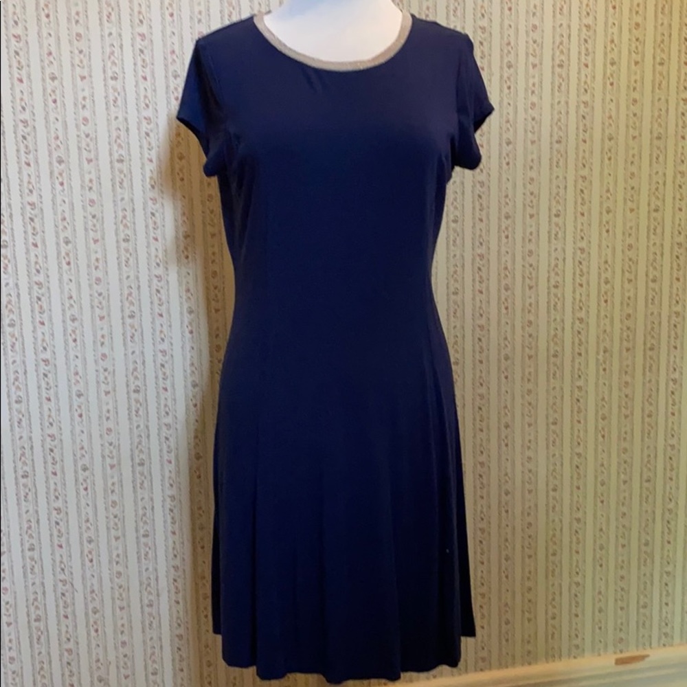 Michael Kors Navy Knit Swing Dress